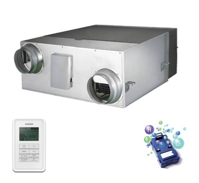 Centrala wentylacyjna SAMSUNG ERV 260 [m3/h] + panel sterujący + jonizator